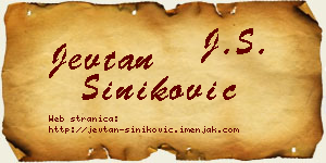 Jevtan Šiniković vizit kartica